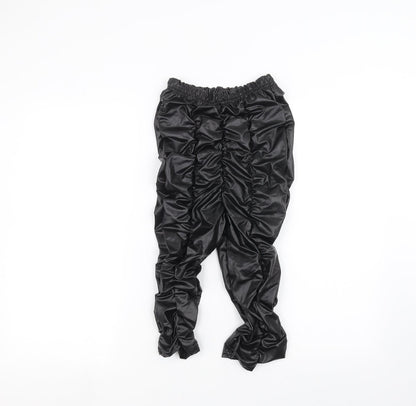 Womens UK Size 4 PRETTYLITTLETHING Regular Fit  Black Trousers
