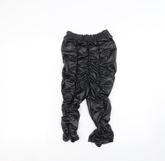 Womens UK Size 4 PRETTYLITTLETHING Regular Fit  Black Trousers