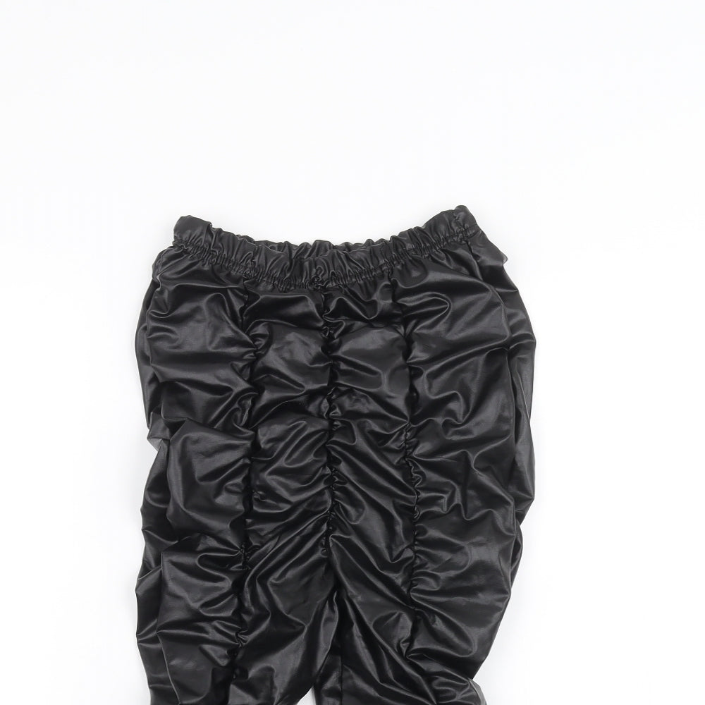 Womens UK Size 4 PRETTYLITTLETHING Regular Fit  Black Trousers