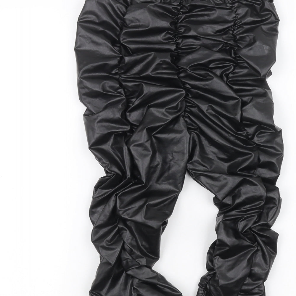 Womens UK Size 4 PRETTYLITTLETHING Regular Fit  Black Trousers