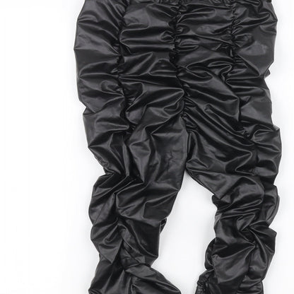 Womens UK Size 4 PRETTYLITTLETHING Regular Fit  Black Trousers