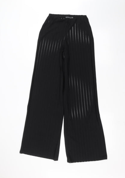 Womens UK Size 4 PRETTYLITTLETHING Regular Fit  Black Trousers