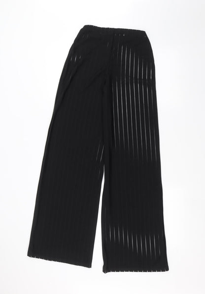 Womens UK Size 4 PRETTYLITTLETHING Regular Fit  Black Trousers