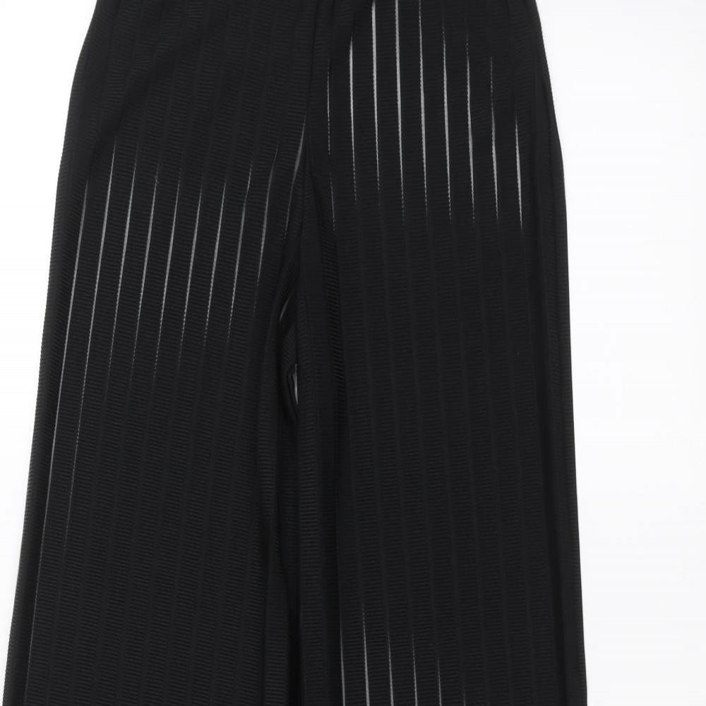 Womens UK Size 4 PRETTYLITTLETHING Regular Fit  Black Trousers