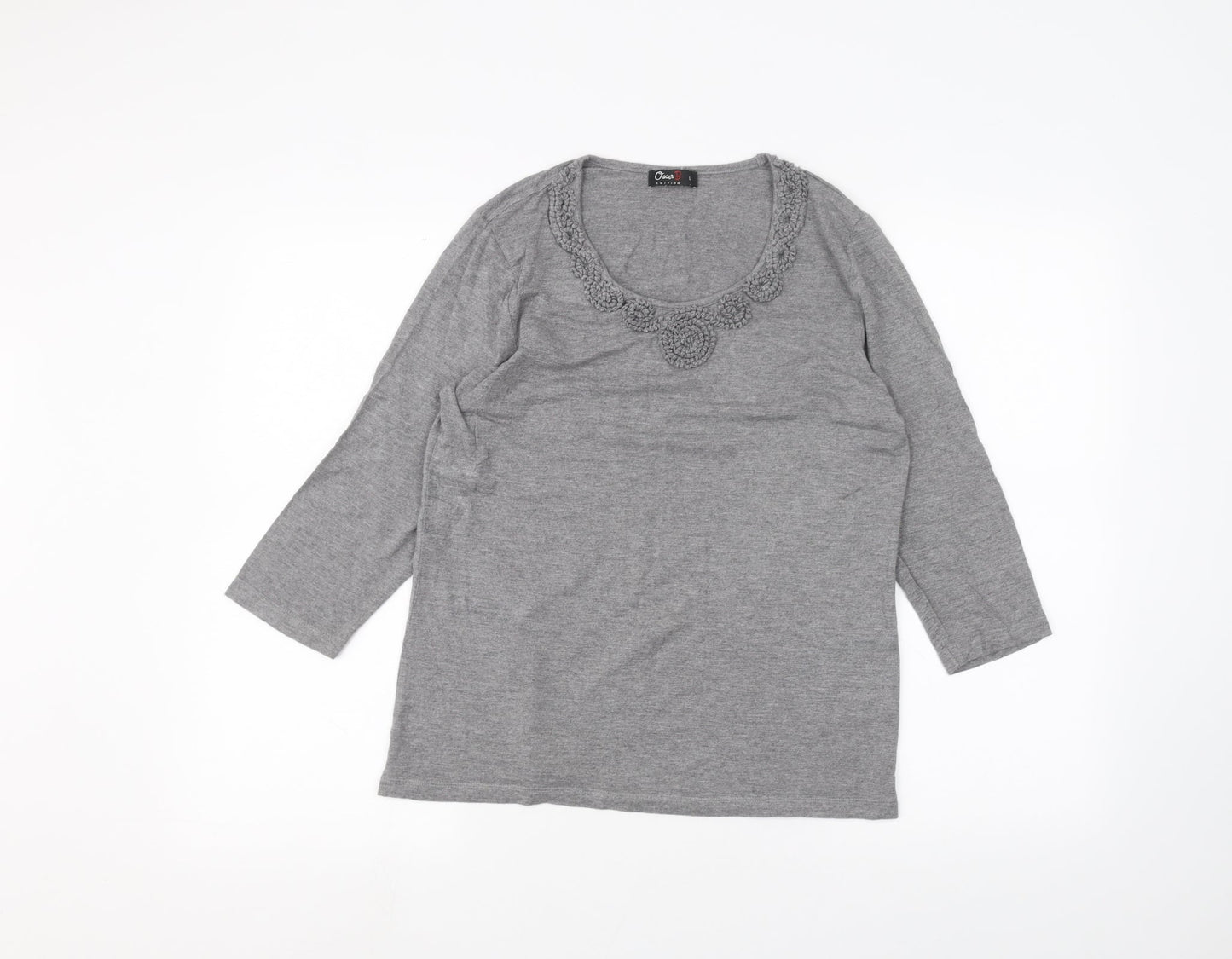 Oscar B  Womens Grey   Basic T-Shirt Size L