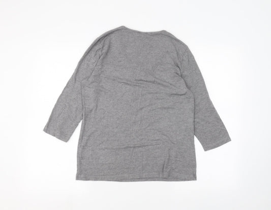 Oscar B  Womens Grey   Basic T-Shirt Size L