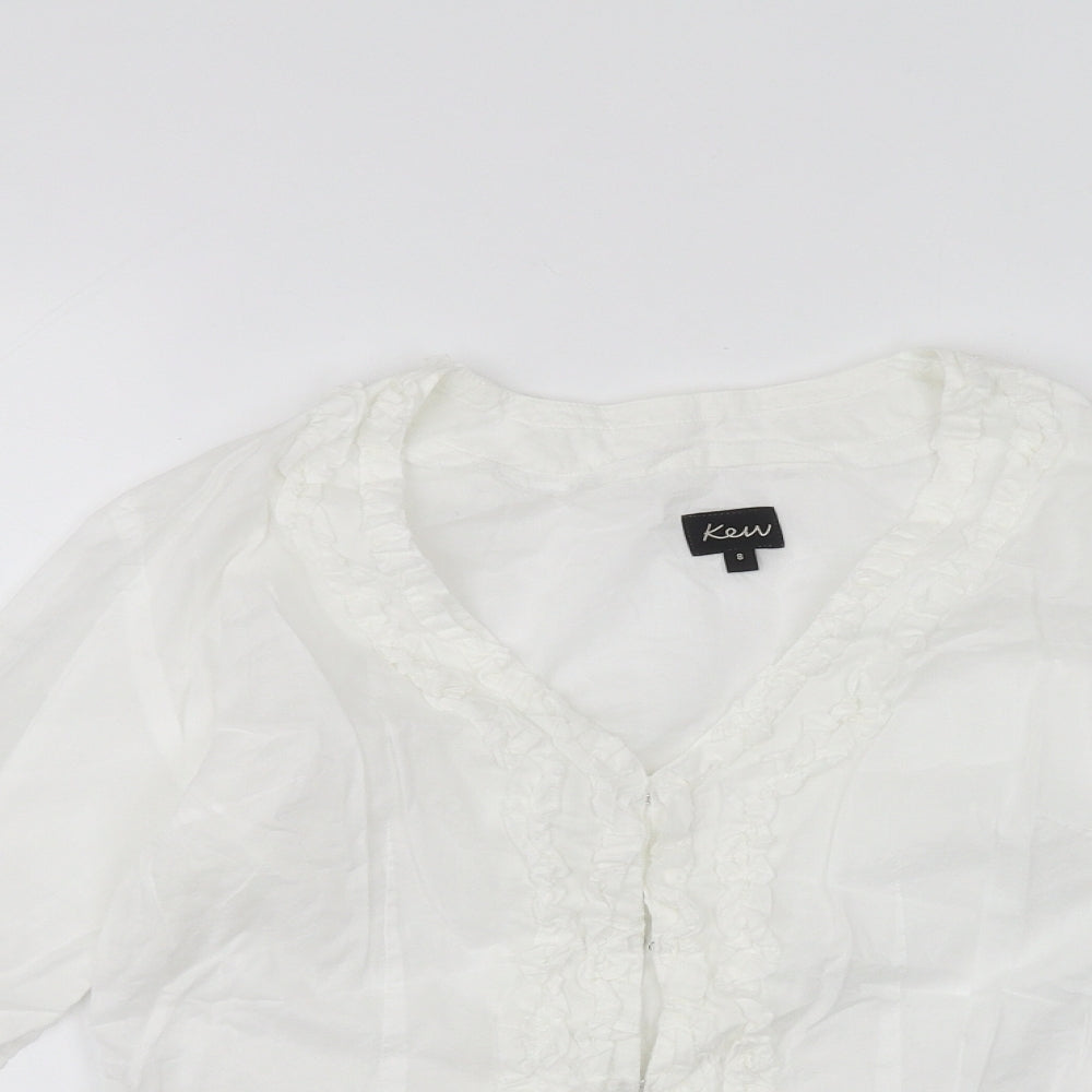 Womens UK Size 8 ken White Cardigan Jumper