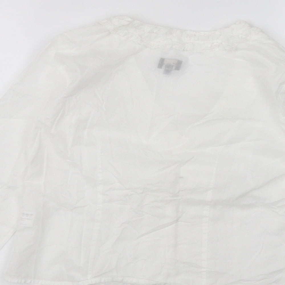 Womens UK Size 8 ken White Cardigan Jumper
