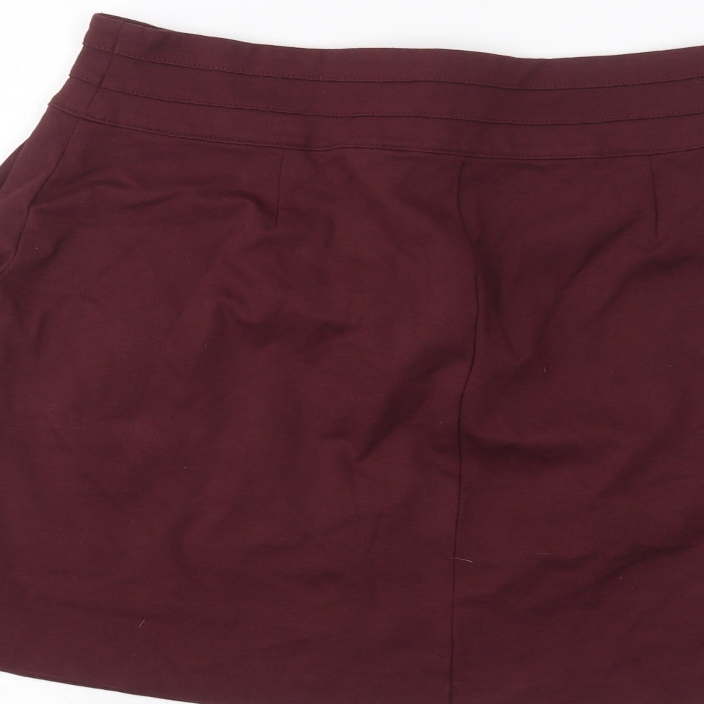 Marks and Spencer Womens Red   A-Line Skirt Size 14