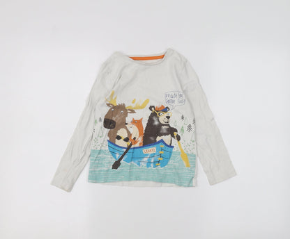 Nutmeg Boys White   Basic T-Shirt Size 4 Years