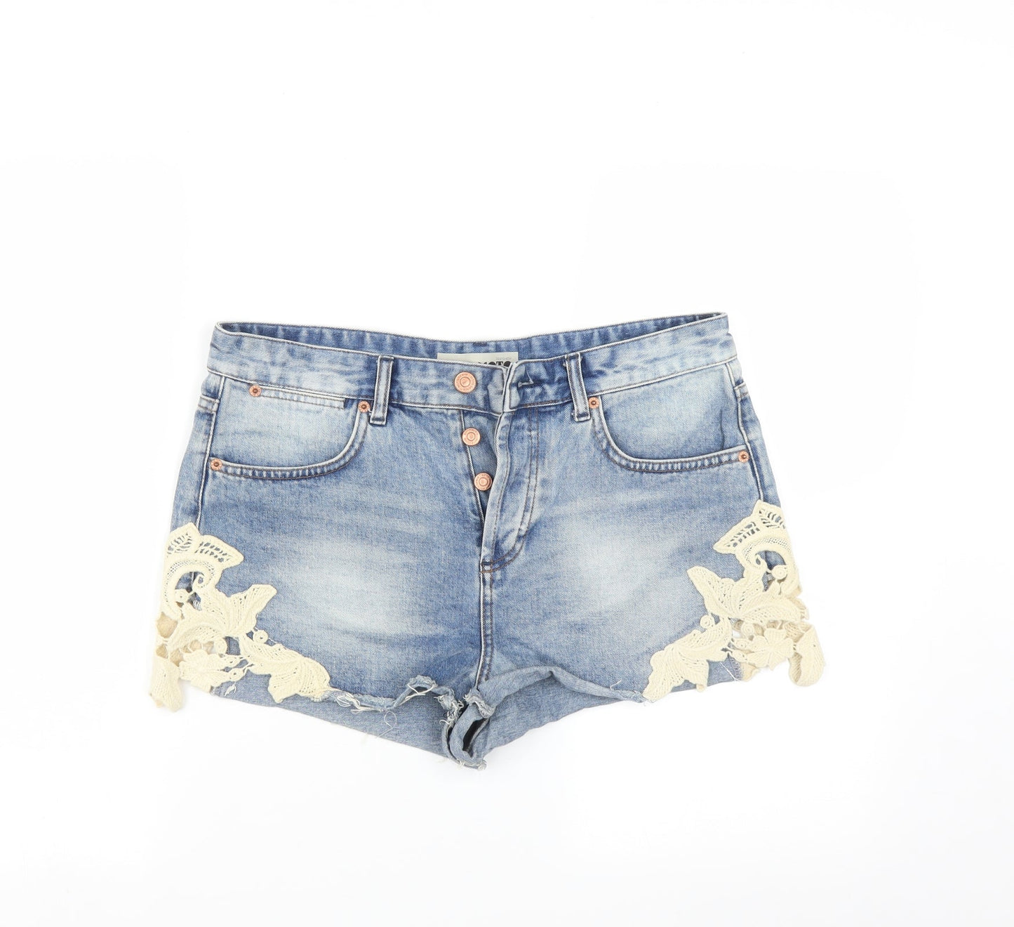 Topshop Womens Blue   Hot Pants Shorts Size 32