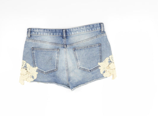 Topshop Womens Blue   Hot Pants Shorts Size 32
