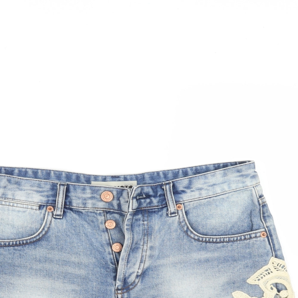 Topshop Womens Blue   Hot Pants Shorts Size 32