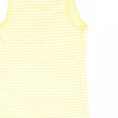 George Womens Yellow Striped  Basic T-Shirt Size 16
