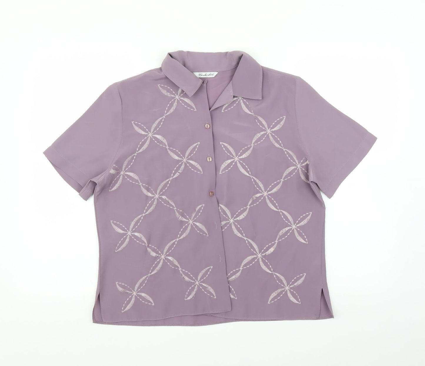 Womens UK Size 14 BERKETEX Purple Basic Button-Up