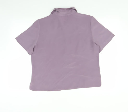 Womens UK Size 14 BERKETEX Purple Basic Button-Up