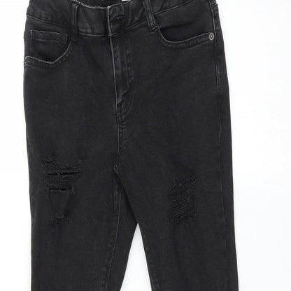 New Look Girls Black   Skinny Jeans Size 12 Years - Distressed