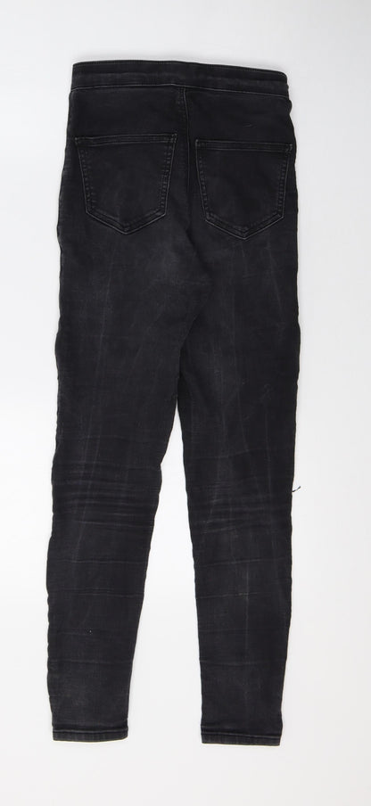 Topshop Womens Black  Denim Skinny Jeans Size 25 in L26 in