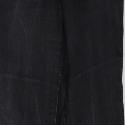 Topshop Womens Black  Denim Skinny Jeans Size 25 in L26 in
