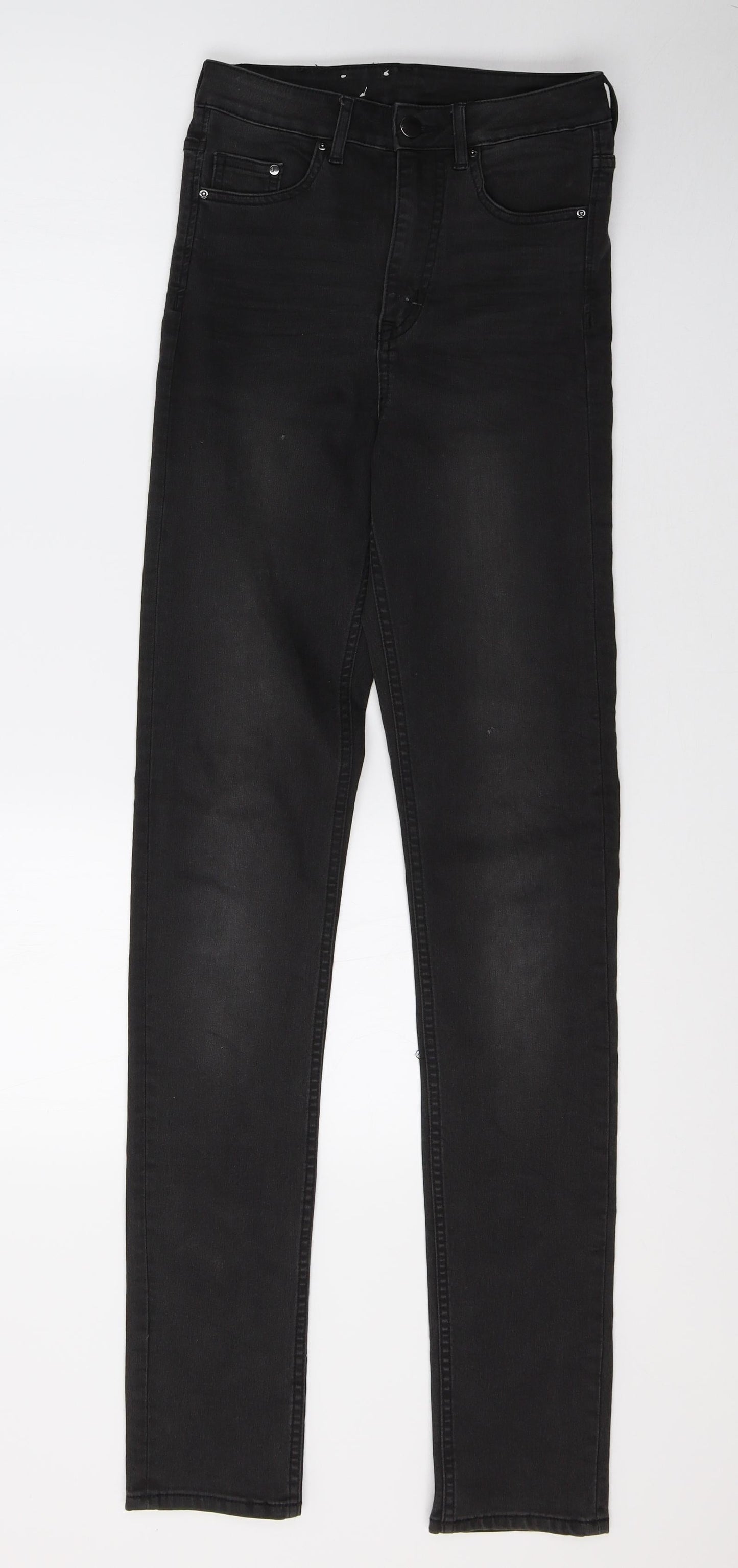 Womens UK Size 25 in H&M Regular Fit Skinny Black Jeans