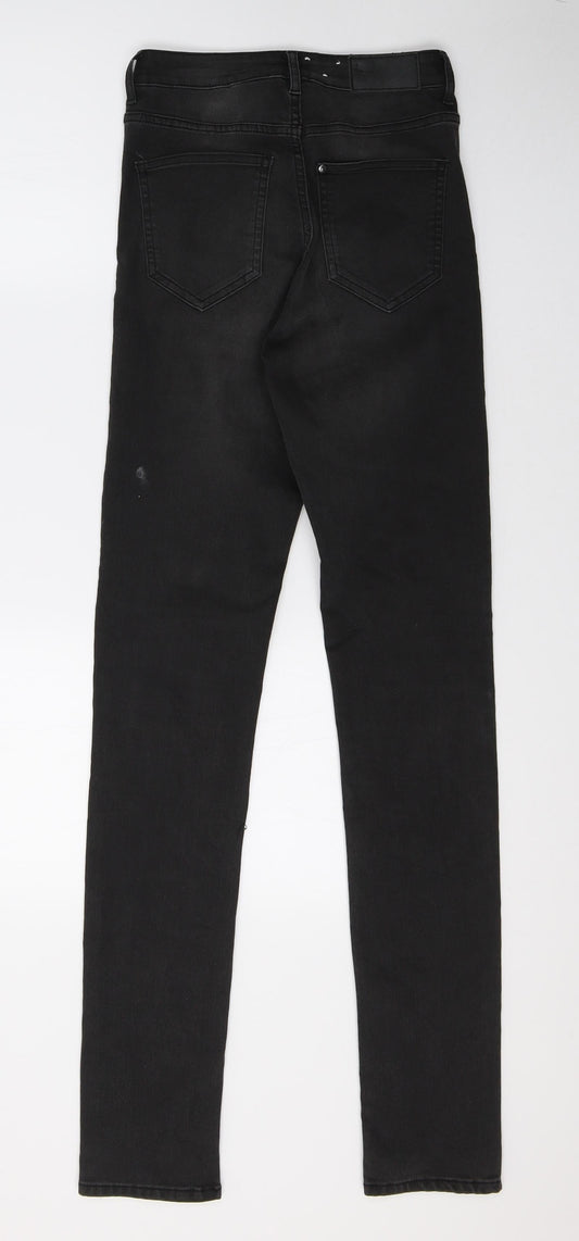 Womens UK Size 25 in H&M Regular Fit Skinny Black Jeans