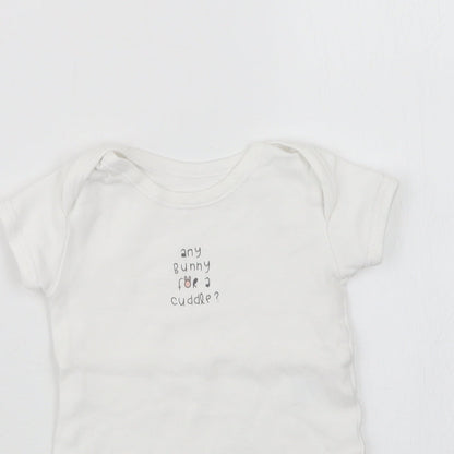 Matalan Baby White   Babygrow One-Piece Size 3-6 Months