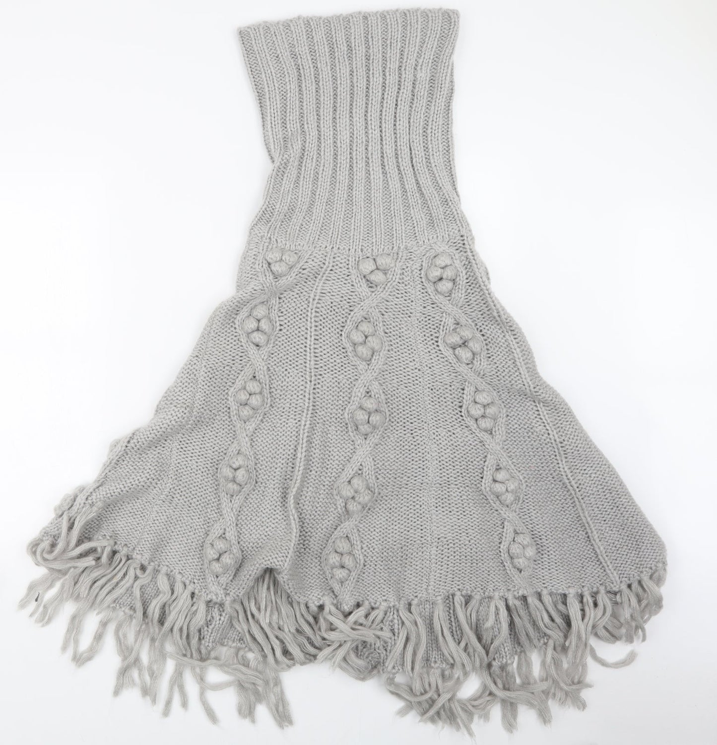 Papaya Womens Grey  Knit Jacket Poncho Size L