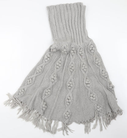 Papaya Womens Grey  Knit Jacket Poncho Size L