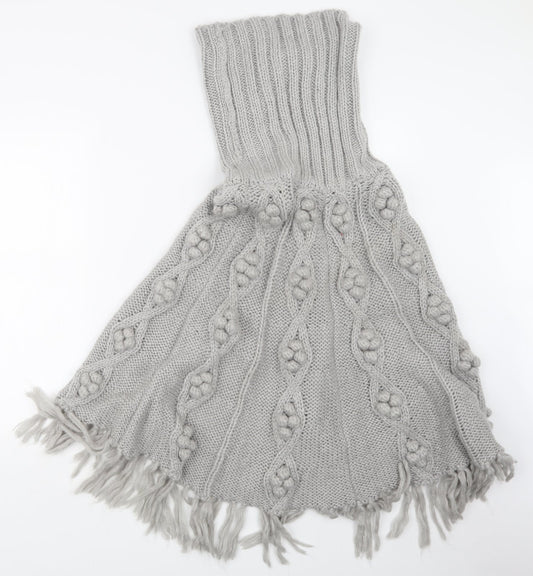 Papaya Womens Grey  Knit Jacket Poncho Size L