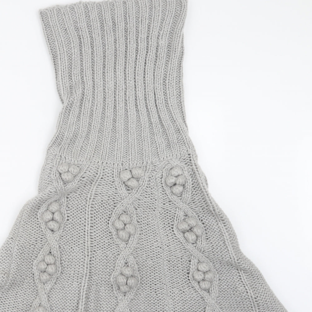 Papaya Womens Grey  Knit Jacket Poncho Size L