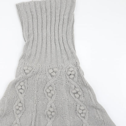 Papaya Womens Grey  Knit Jacket Poncho Size L