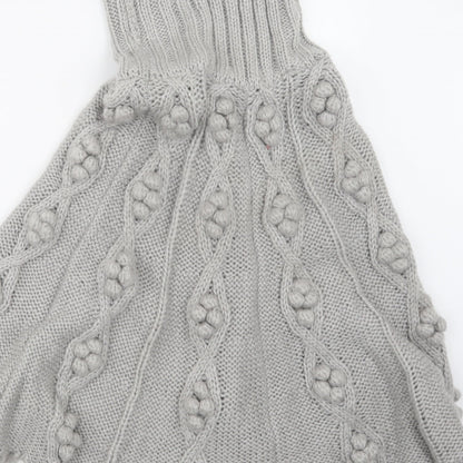 Papaya Womens Grey  Knit Jacket Poncho Size L