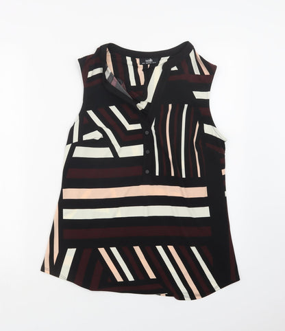 Womens UK Size S Wallis Black Basic Blouse