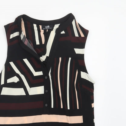 Womens UK Size S Wallis Black Basic Blouse