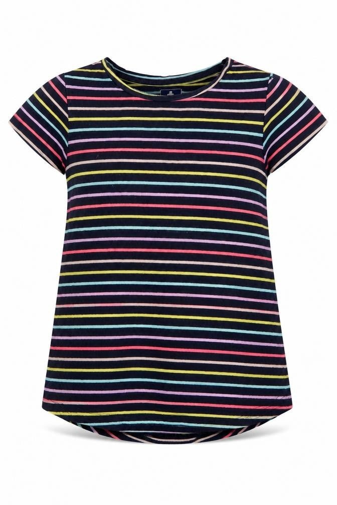 Gap Girls Blue Striped  Basic T-Shirt Size 5 Years