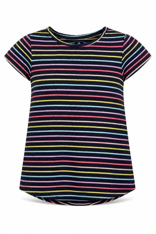 Gap Girls Blue Striped  Basic T-Shirt Size 5 Years