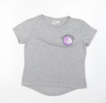 Womens UK Size 14 Bravado Grey Basic T-Shirt