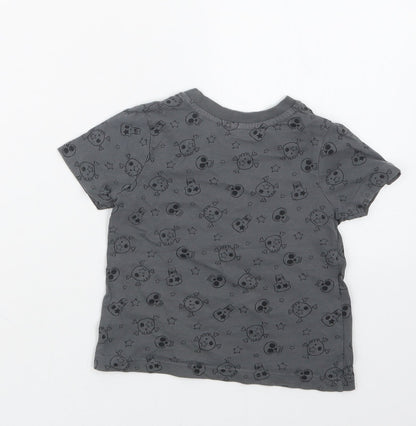 George Boys Grey Geometric  Basic T-Shirt Size 12-18 Months