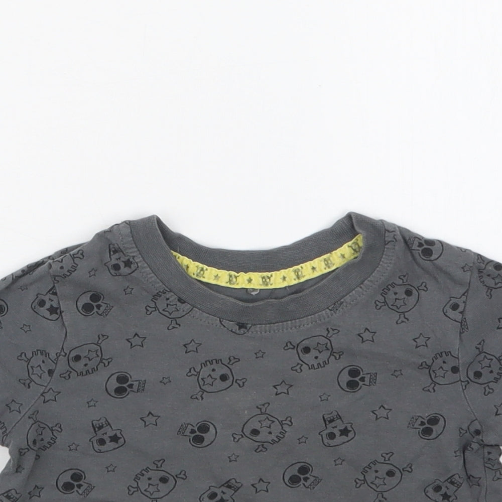 George Boys Grey Geometric  Basic T-Shirt Size 12-18 Months