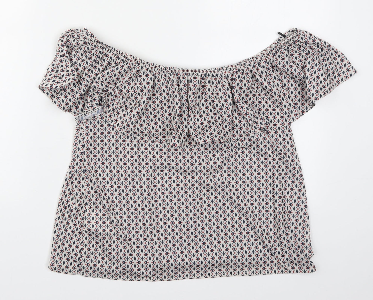 Womens UK Size S H&M Red Basic T-Shirt