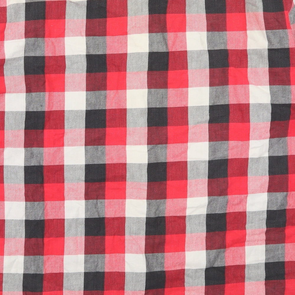 Mens UK Size XL Friendship Red  Button-Up Long Sleeve Casual Shirt
