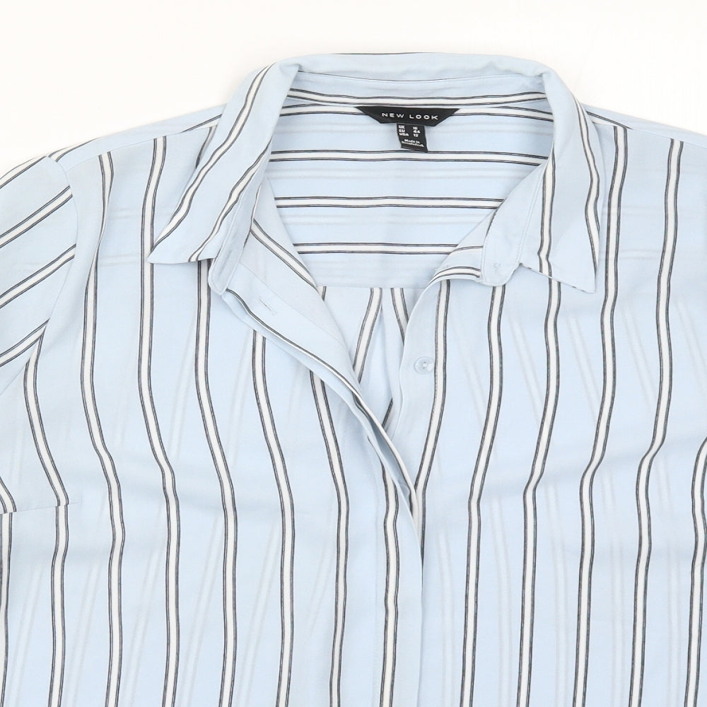 Womens UK Size 16 New Look Blue Basic Button-Up
