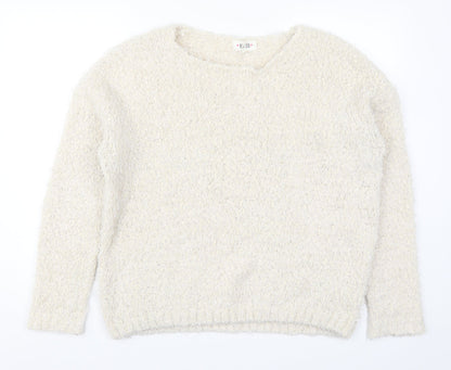 Womens UK Size L New Look Beige Pullover Jumper