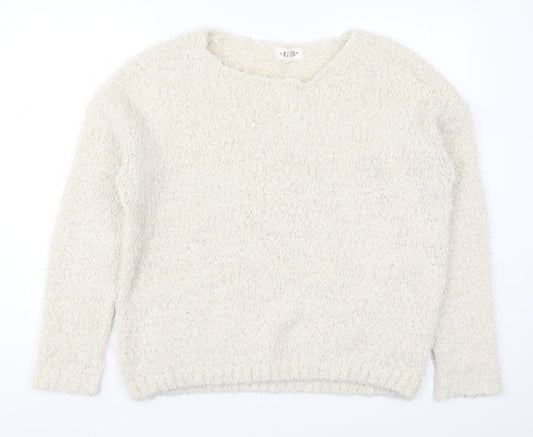 Womens UK Size L New Look Beige Pullover Jumper