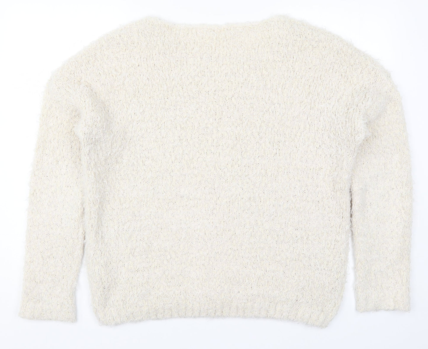 Womens UK Size L New Look Beige Pullover Jumper