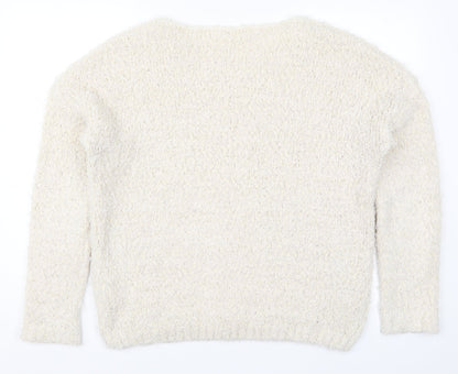 Womens UK Size L New Look Beige Pullover Jumper