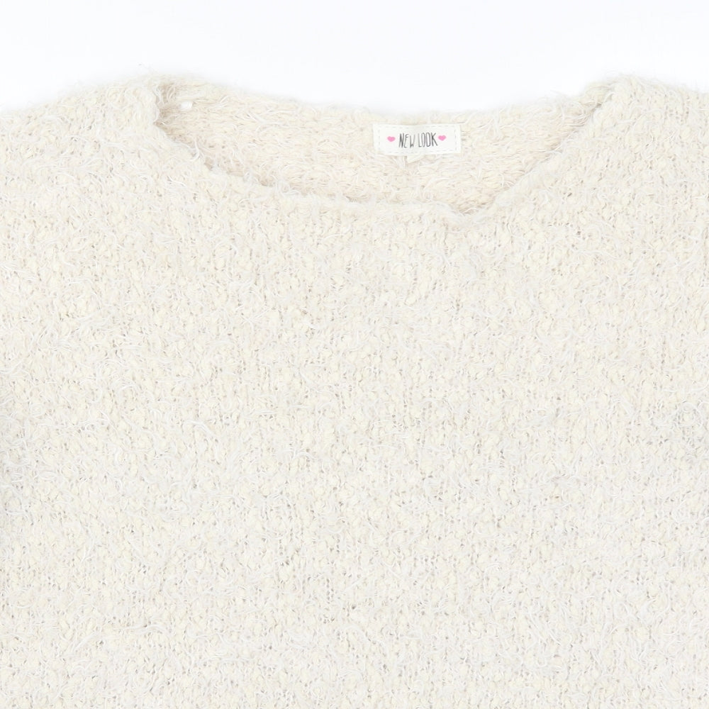 Womens UK Size L New Look Beige Pullover Jumper