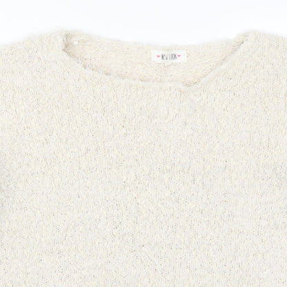 Womens UK Size L New Look Beige Pullover Jumper