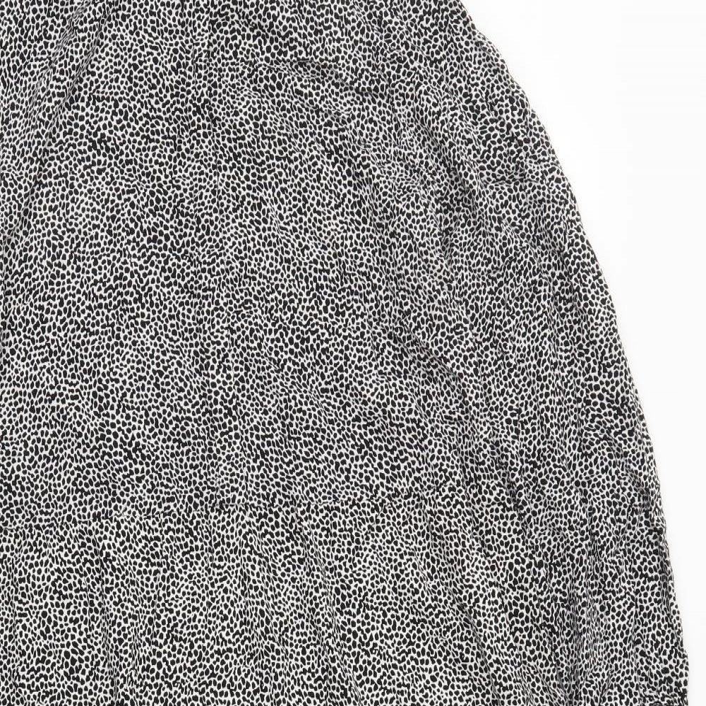 H&M Womens Black Geometric  Trapeze & Swing  Size S  - Speckled
