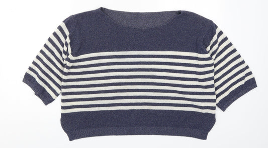 Womens UK Size S Preworn Blue Pullover Jumper